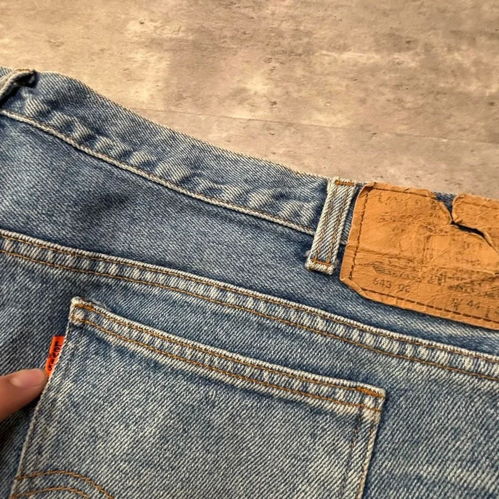 Levi's 643 Jeans Mens 40x30 Light Wash Vintage 80s Orange Tab Denim